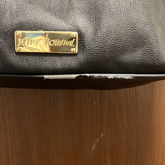 Betsey Johnson Black Satchel polka dot bow - Picture 12 of 14